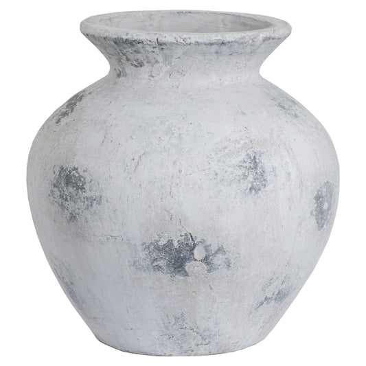 Downtown Large Antique White Vase