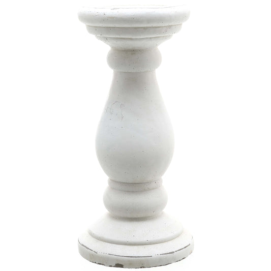 White decorative pedestal on a white background