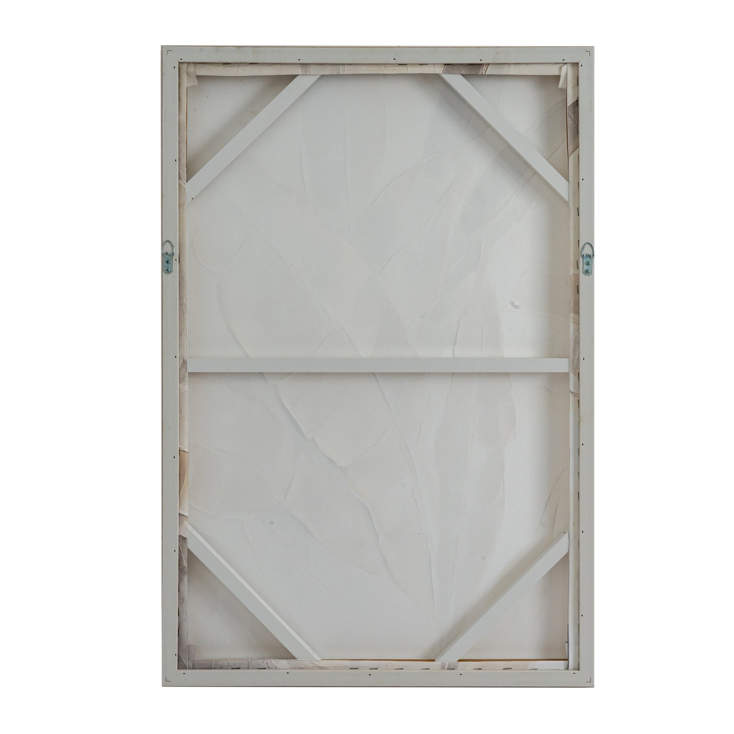 White frame with glass on a white background