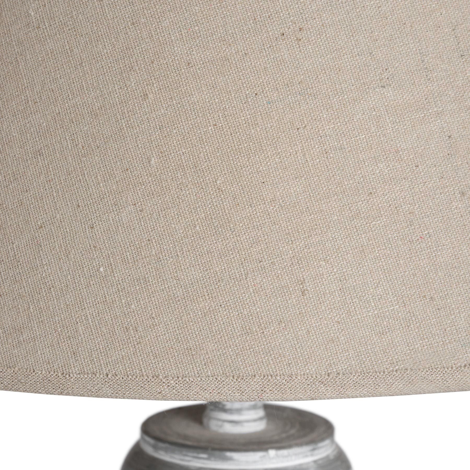 Close-up of a beige lampshade on a white background