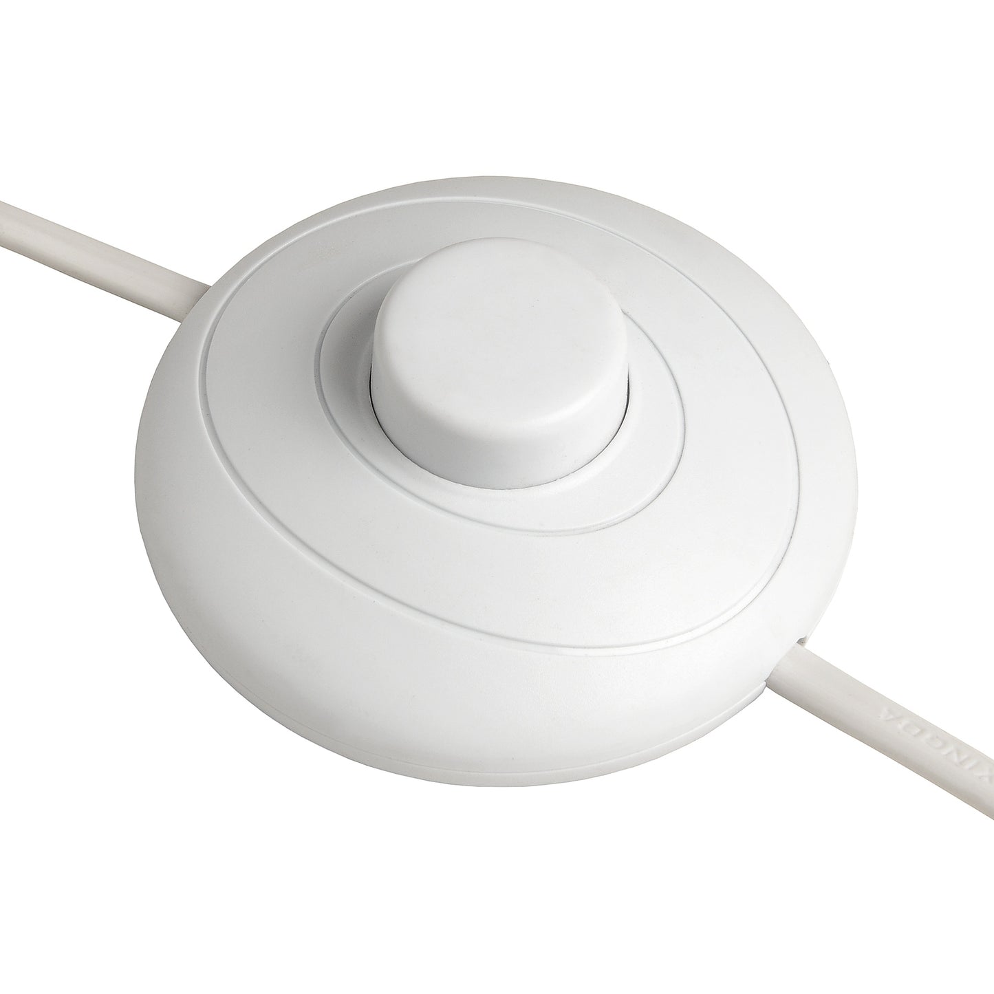 White lamp socket with a visible brand name on a white background