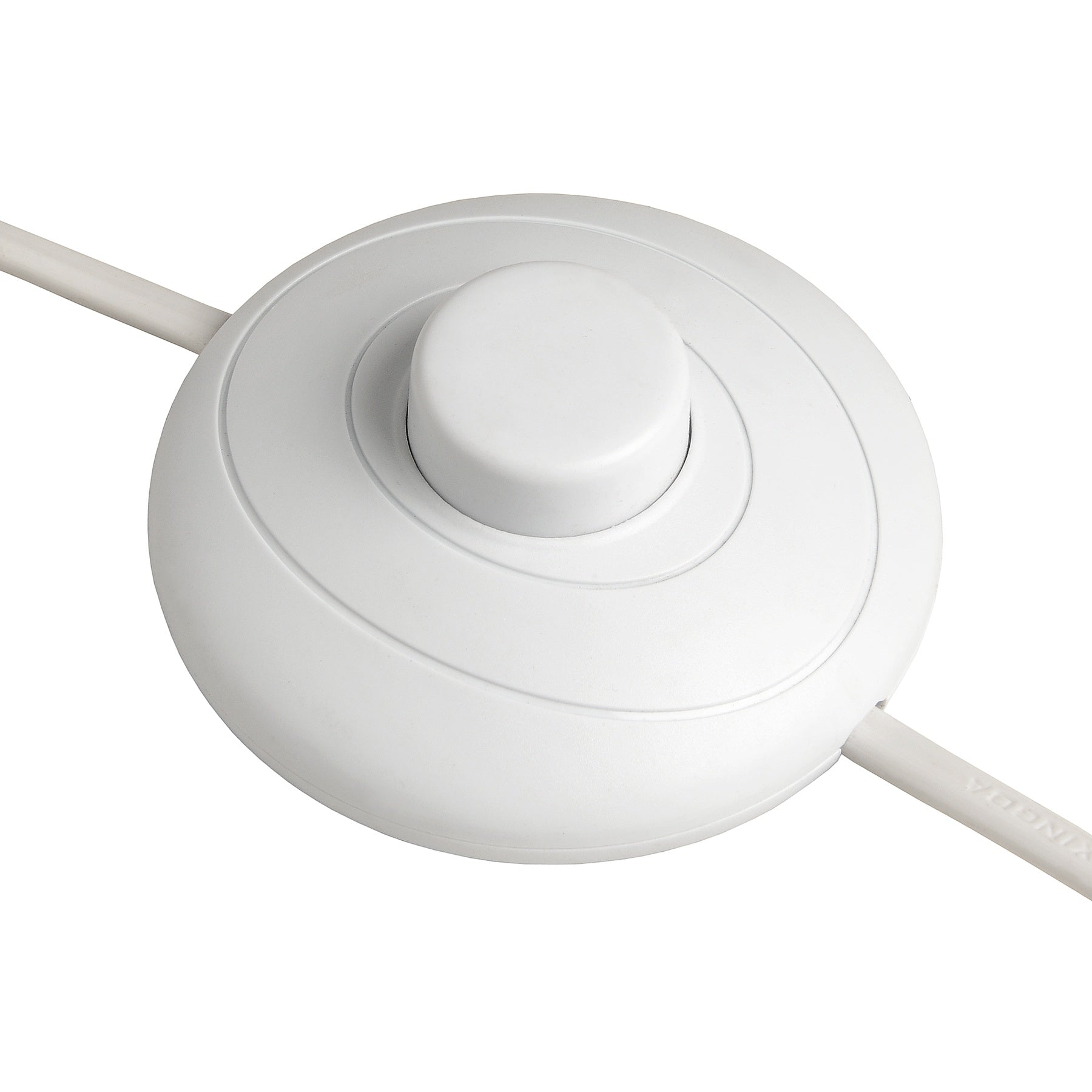 White lamp socket with a visible brand name on a white background