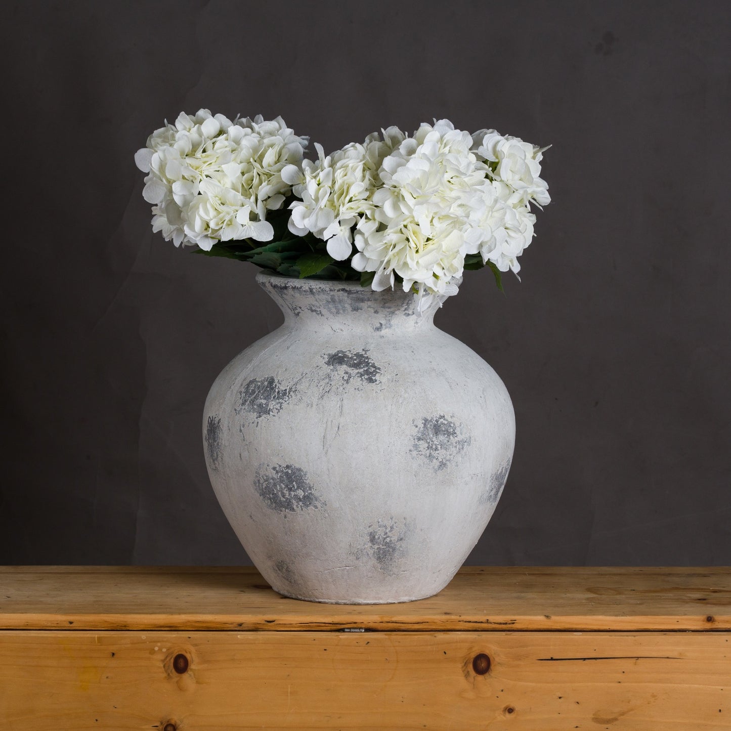 Downtown Large Antique White Vase