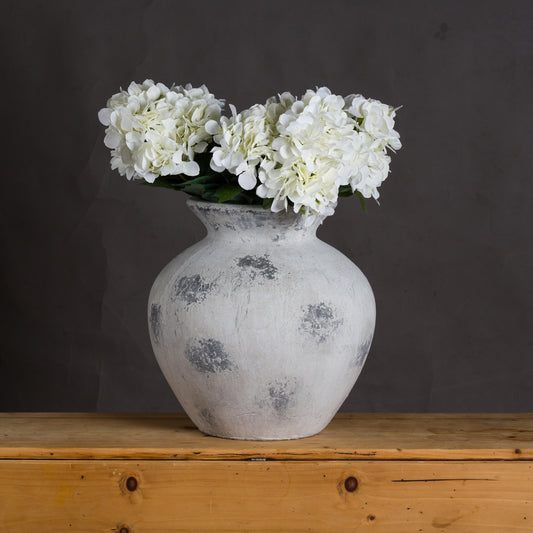 Downtown Large Antique White Vase