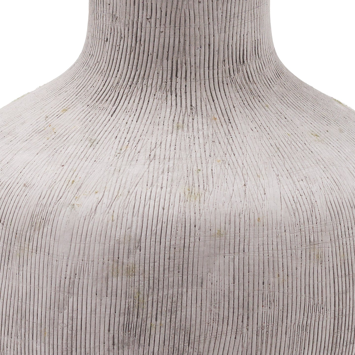 Close-up of a textured vase with a white background