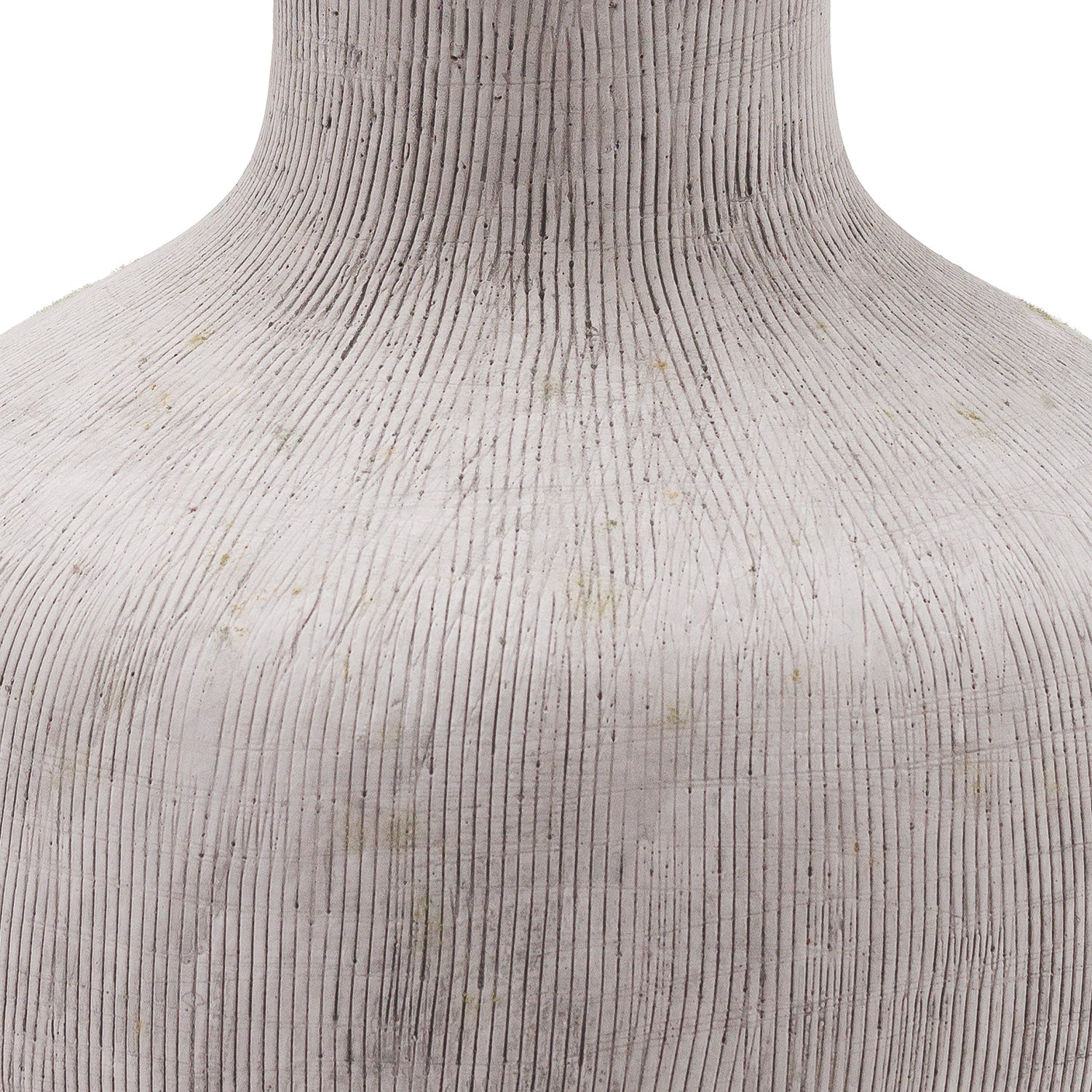 Close-up of a textured vase with a white background