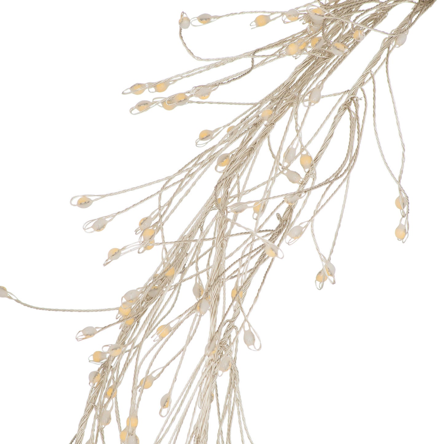 Decorative string of lights on a white background