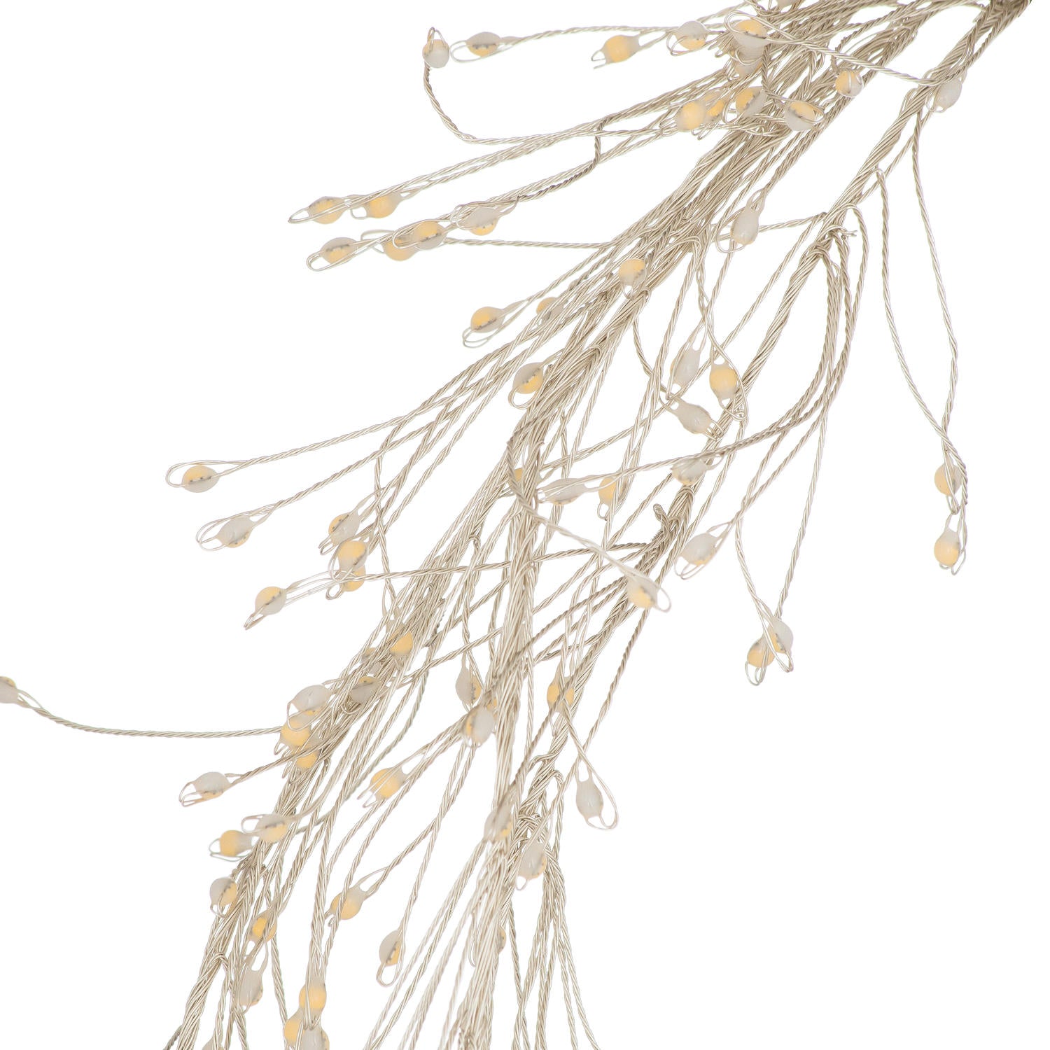 Decorative string of lights on a white background