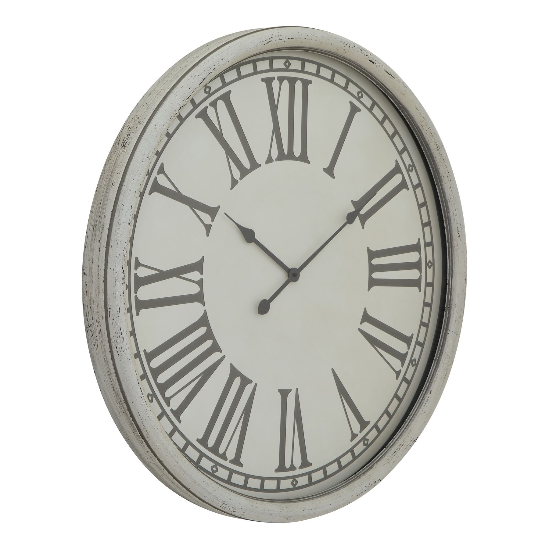 Vintage clock with grey numerals