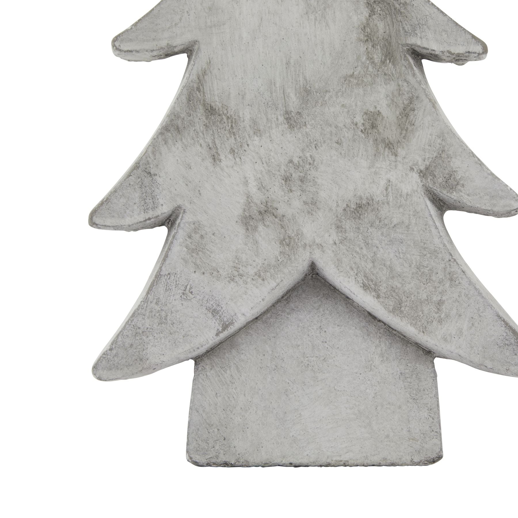 Decorative concrete Christmas tree on a white background