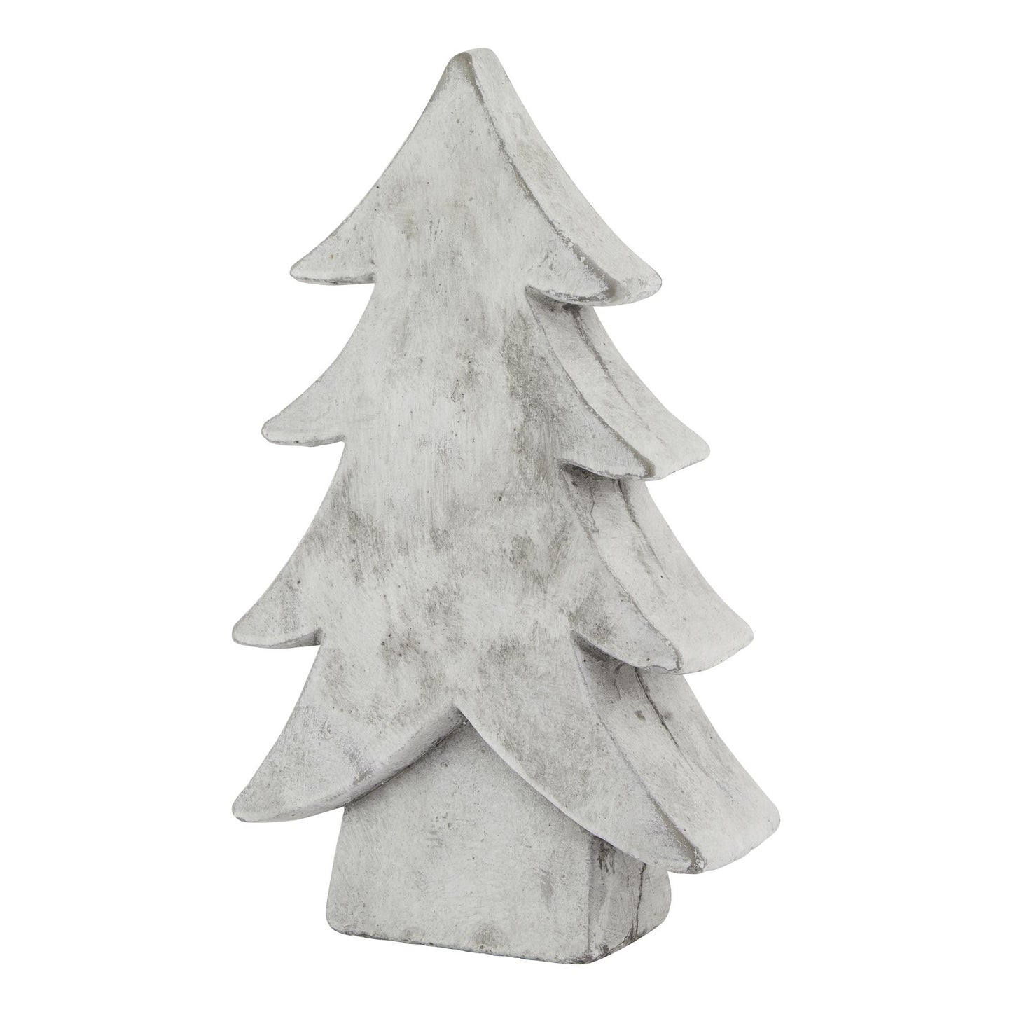 Decorative concrete Christmas tree on a white background