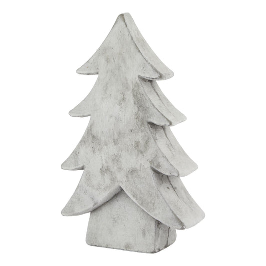 Decorative concrete Christmas tree on a white background