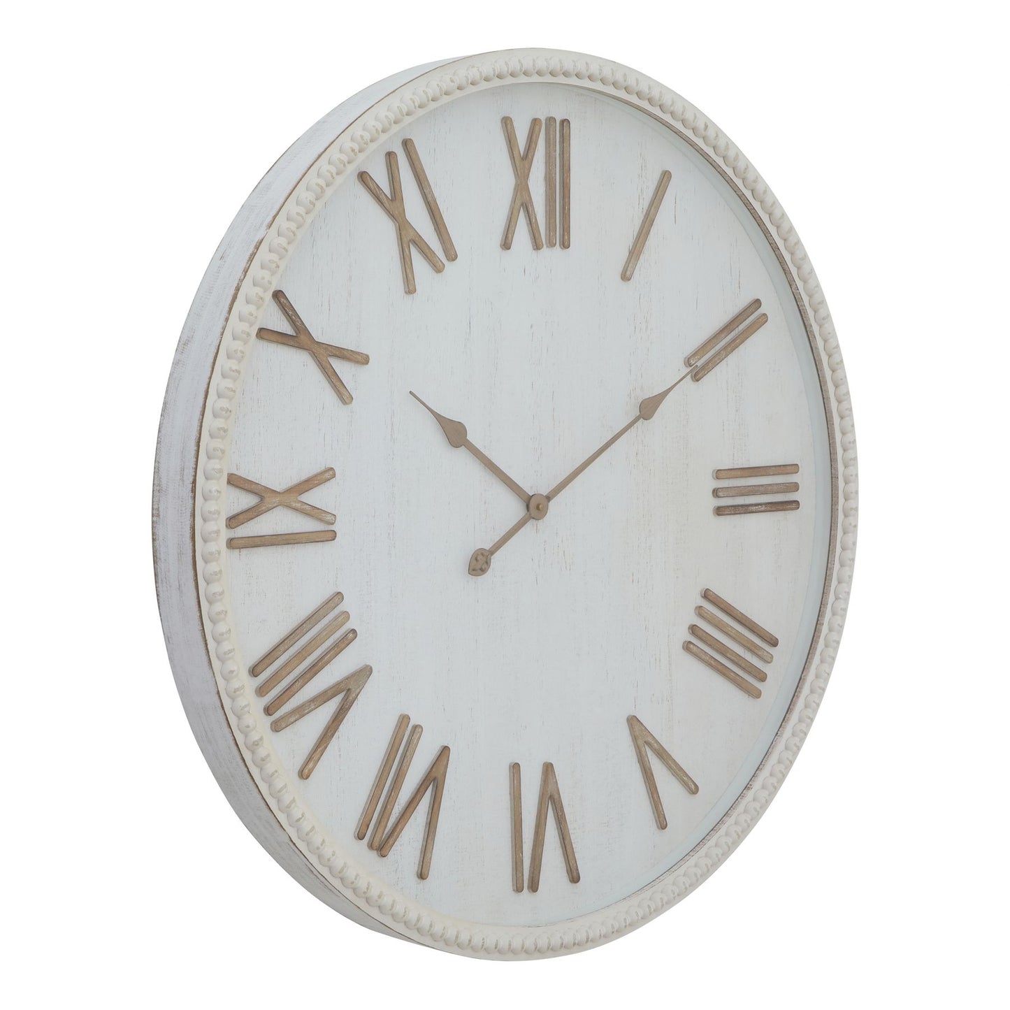 White large clock with gold detailing