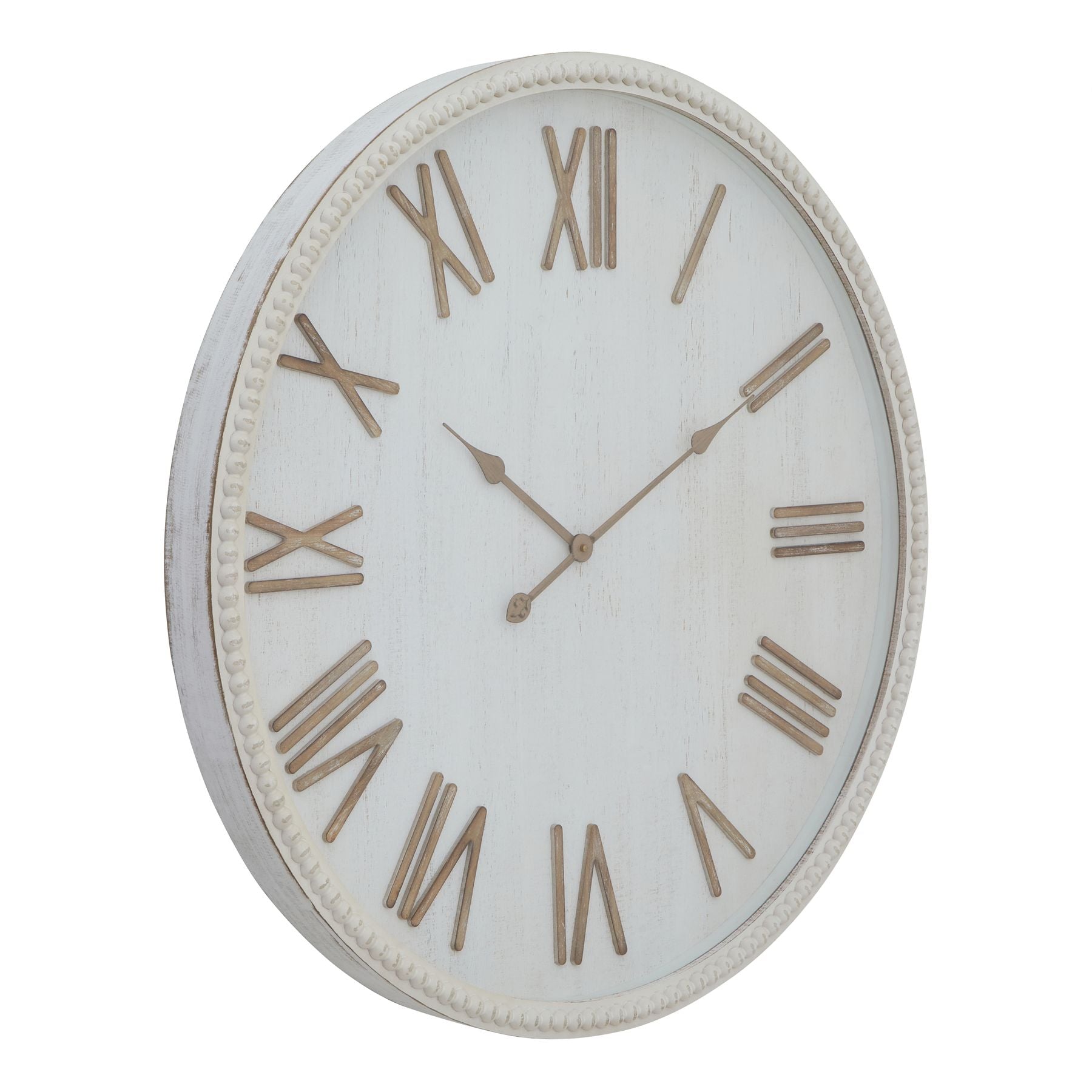 White large clock with gold detailing