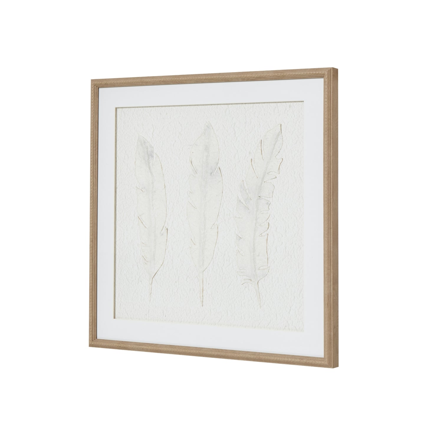 Framed abstract artwork on a white background