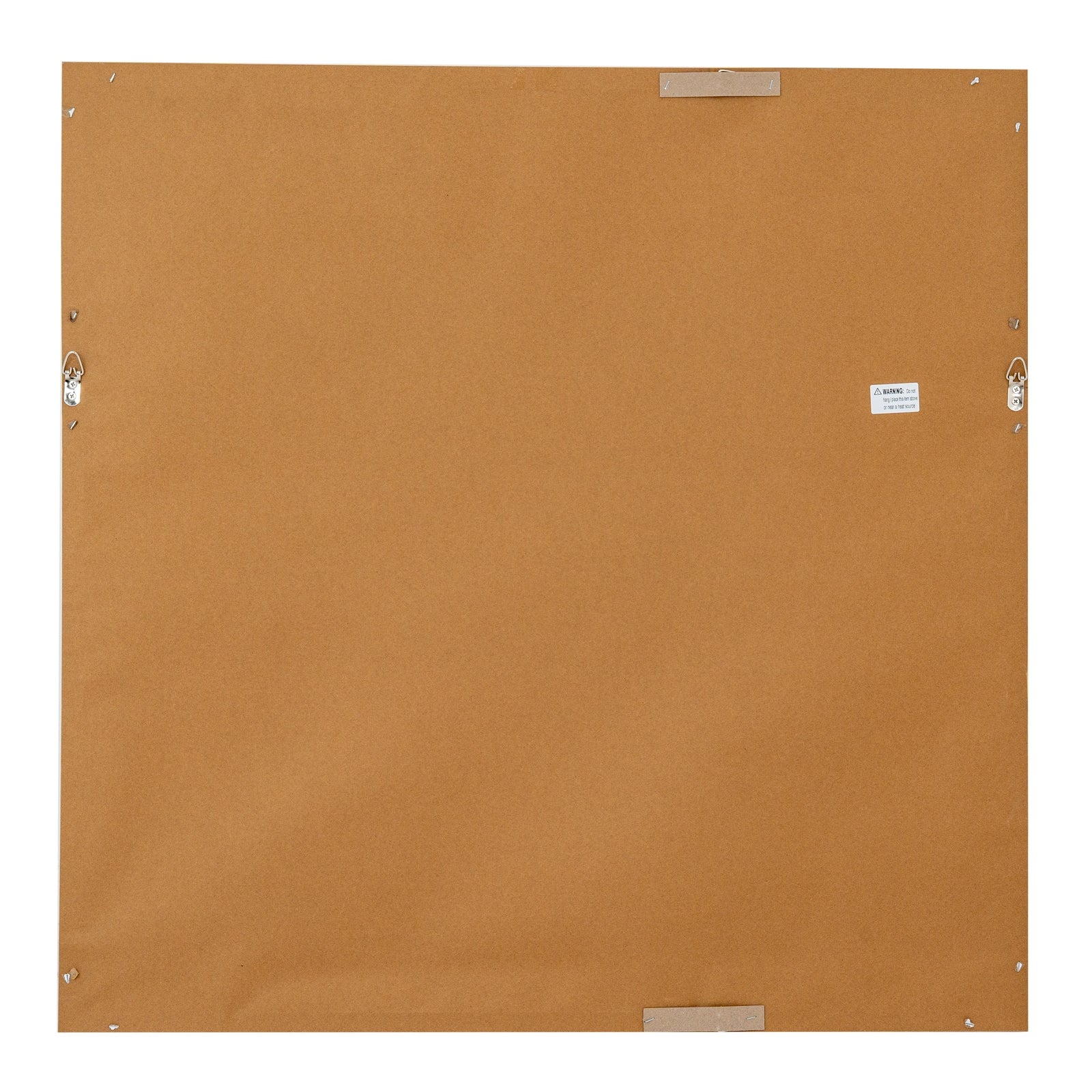 Brown cork bulletin board with metal clips on a white background
