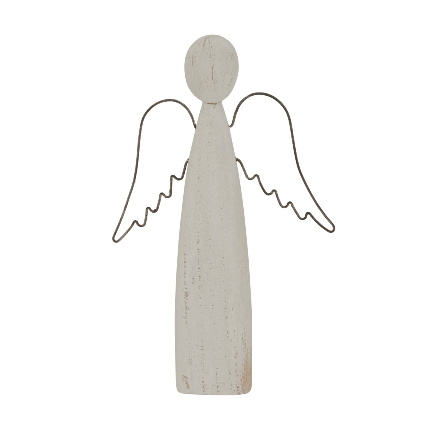 Decorative angel figure with wings on a white background