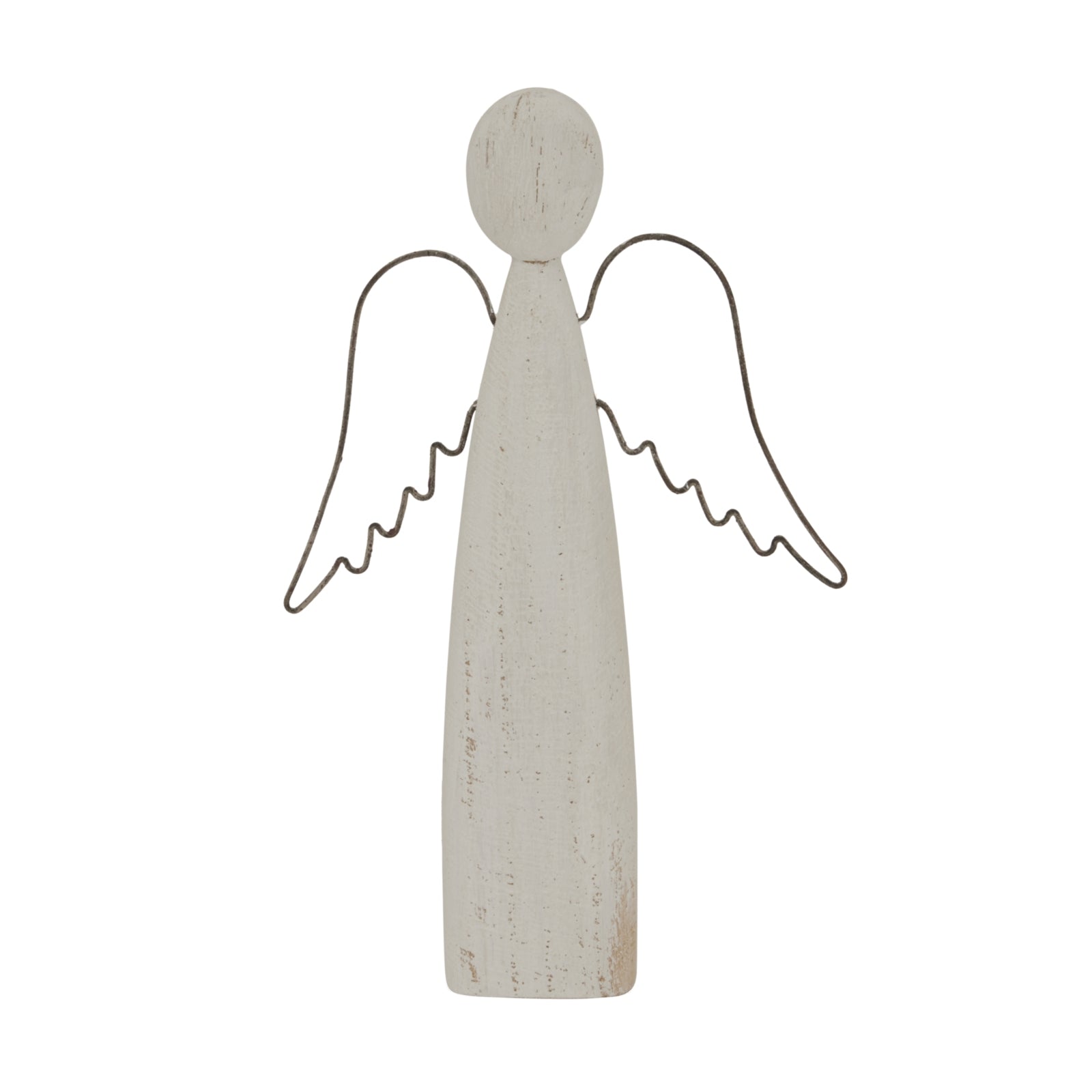 Decorative angel figure with wings on a white background