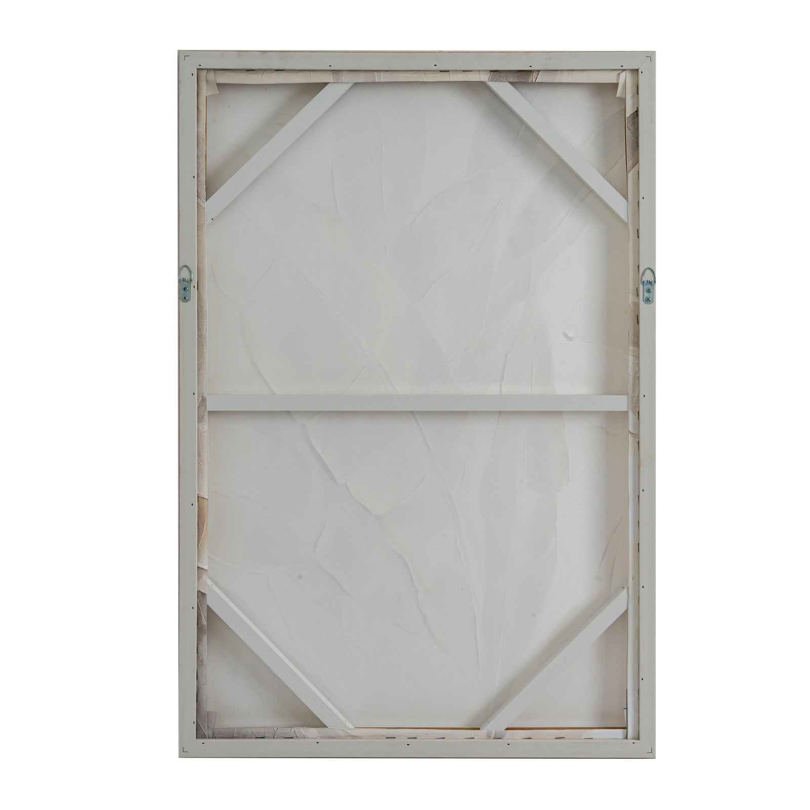 White frame with glass on a white background