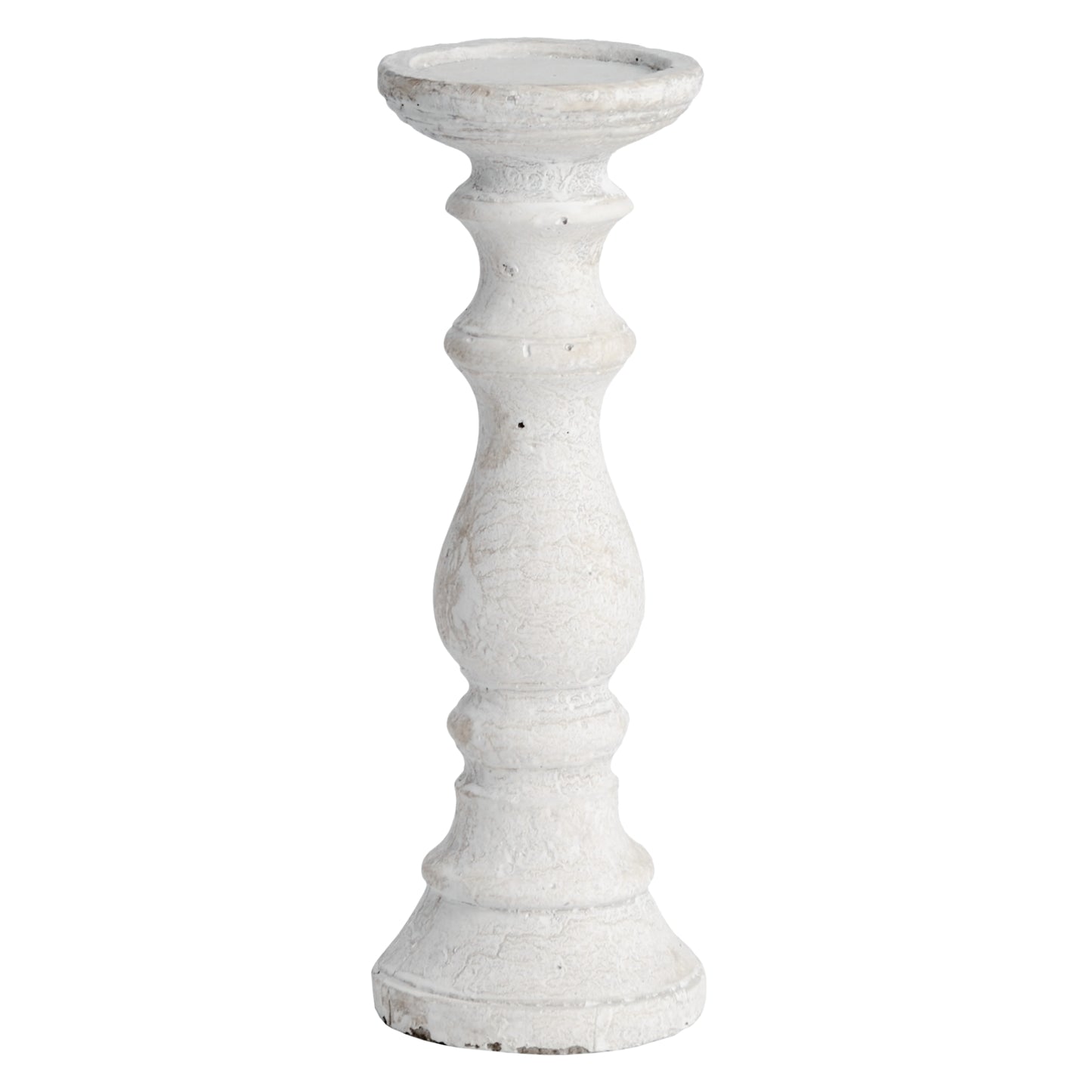 White candle holder on a white background