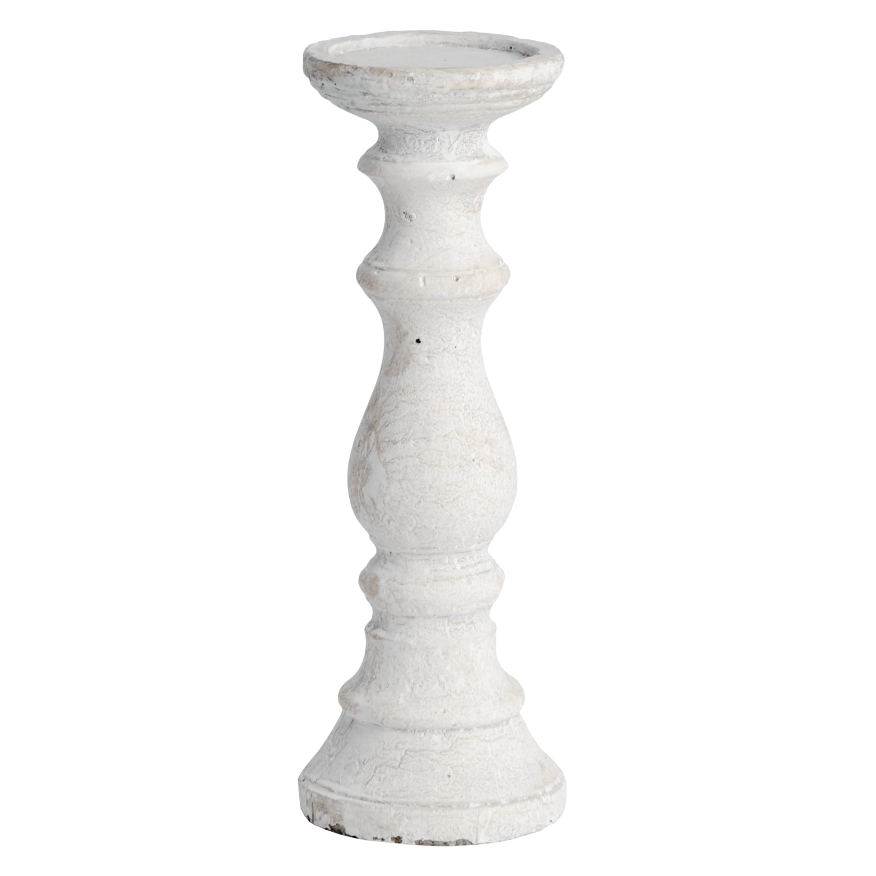 White candle holder on a white background